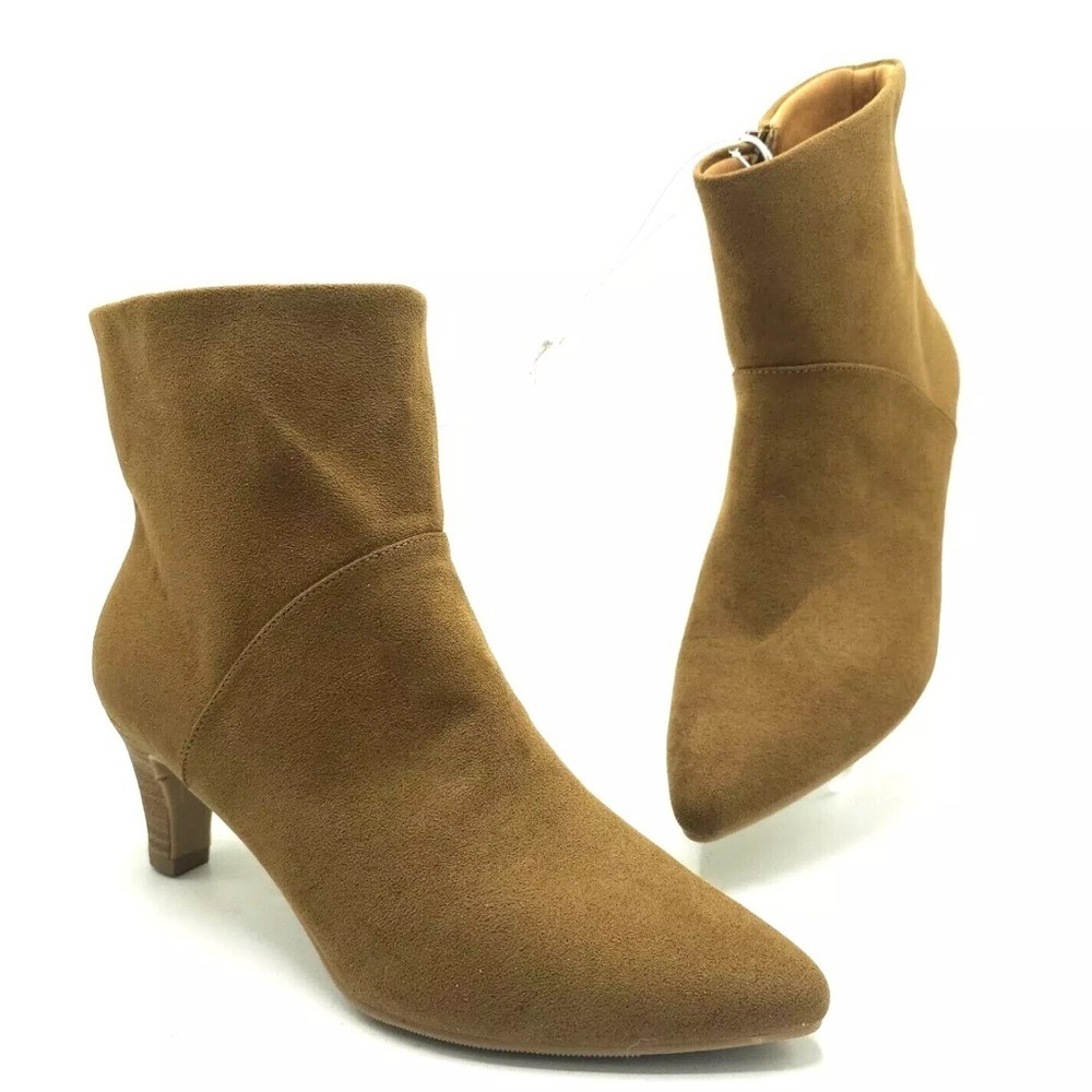 NWT Universal Thread Frances Brown Suede Ankle Boots Size 9.5 - Picture 4 of 12
